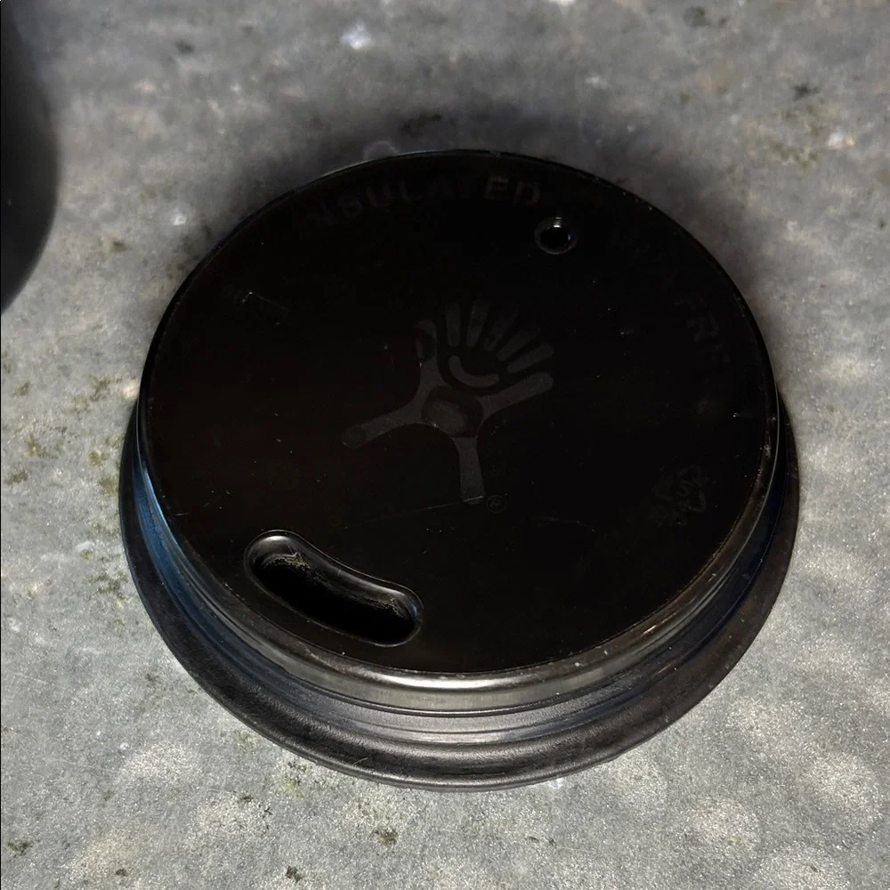 Hydro Flask Matte Black Tumbler with Silver Rim - Picture 5 of 6